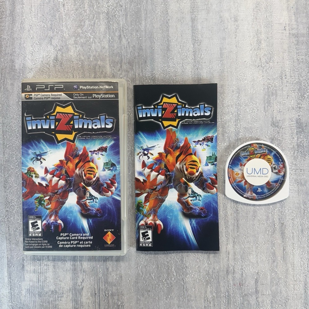 Invizimals (Sony PSP, 2010) Complete - Game, Manual, & Case - TESTED